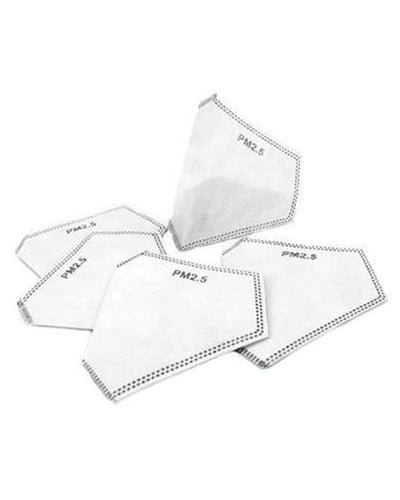 Clear Collective Replacement Filter for No Valve Mask Carbon Filters | Adult | Neoprene Masks Only | 10 Pack (5 x 2 Filter Packs)
