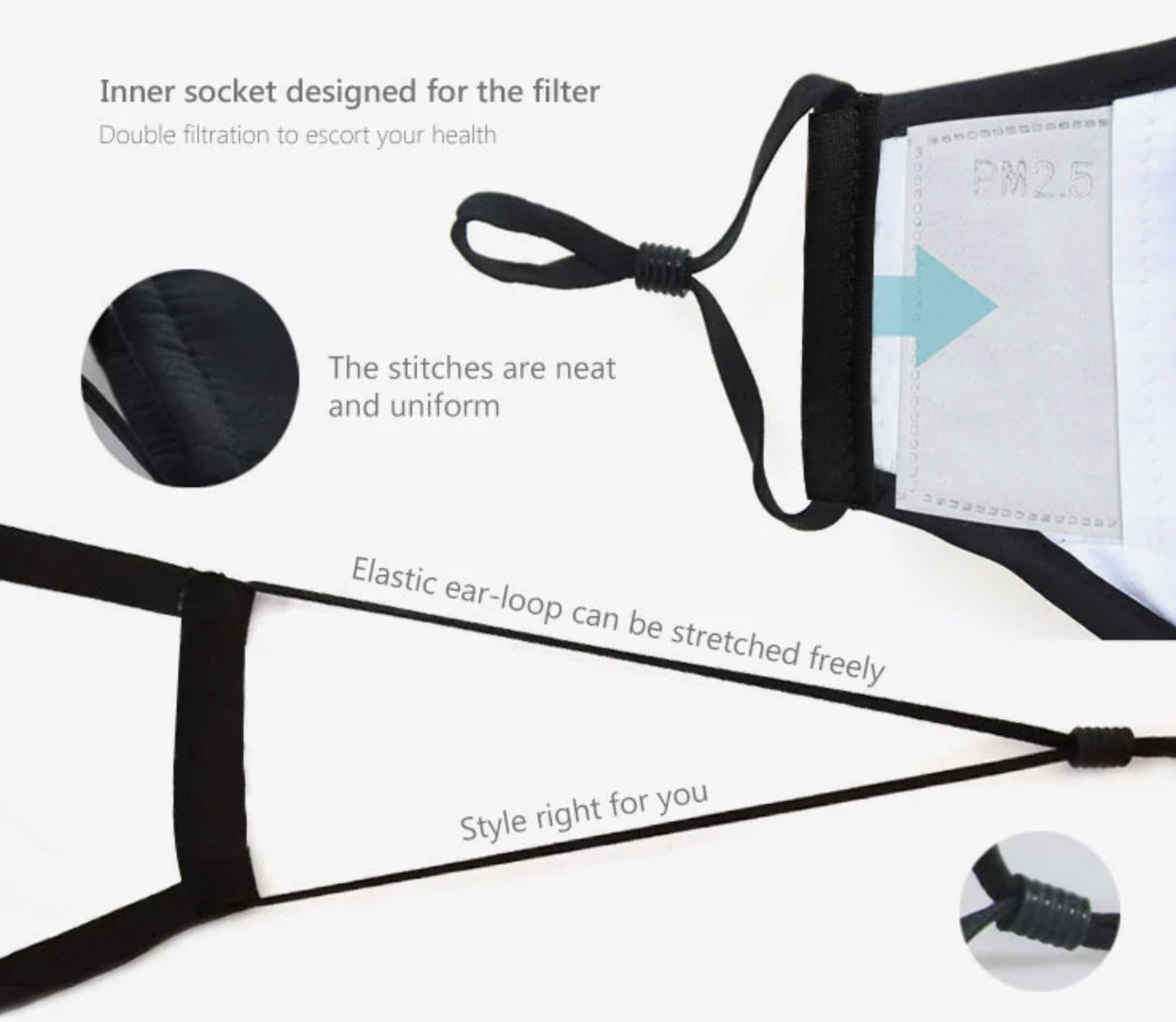 Clear Collective Replacement Filter for Valve Mask Carbon Filters | Adult | Reusable Masks Only | 10 Pack (5 x 2 Filter Packs) | Max 2 Per Order (In Stock)