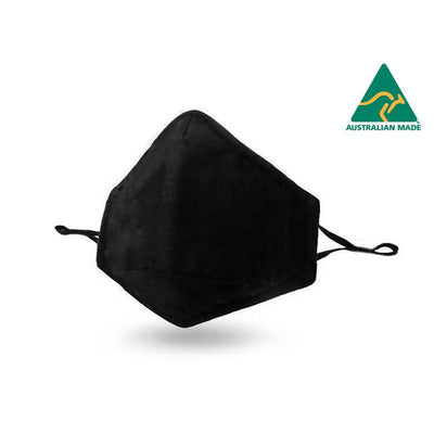 Clear Collective Reusable Mask Black | Adult | No Valve | Reusable Anti Odour Cotton Polyester Face Mask