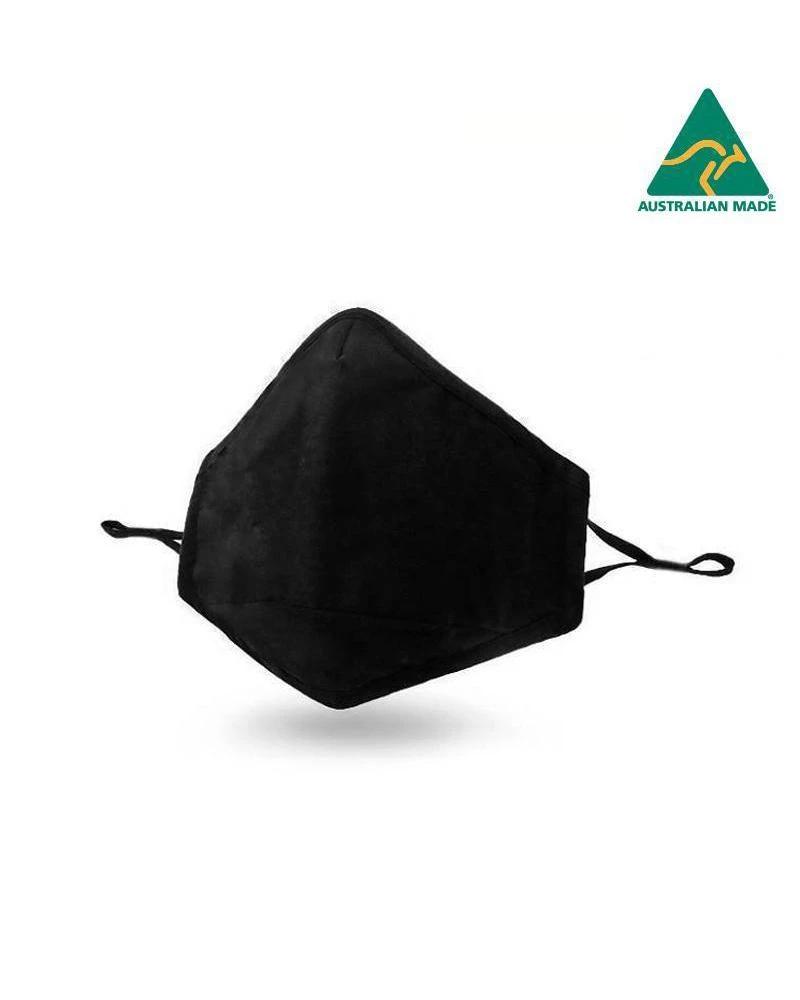 Clear Collective Reusable Mask Black | Adult | No Valve | Reusable Anti Odour Cotton Polyester Face Mask