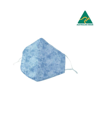 Clear Collective Reusable Mask Blue Cloud | Adult | No Valve | Reusable Anti Odour Cotton Face Mask