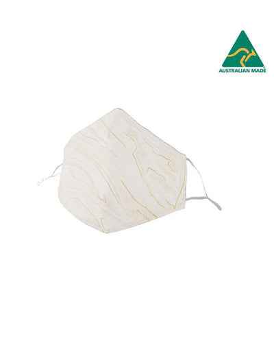 Clear Collective Reusable Mask Gold Marble | Adult | No Valve | Reusable Anti Odour Cotton Face Mask (In Stock)