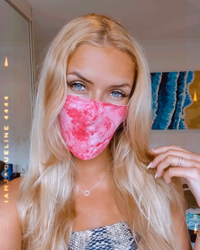 Clear Collective Reusable Mask Hot Pink Cloud | Adult | No Valve | Reusable Anti Odour Cotton Face Mask (In Stock)