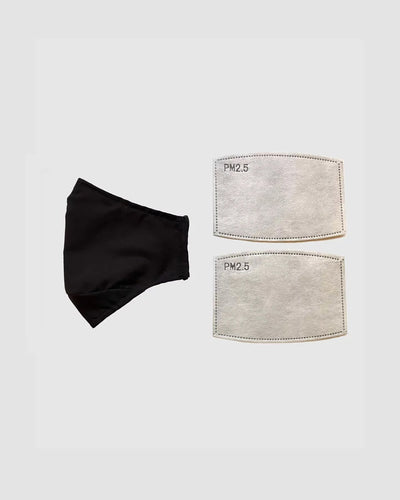 Clear Collective Reusable Mask Jet Black | Kids | No Valve | Reusable Anti Odour Cotton Face Mask (In Stock)
