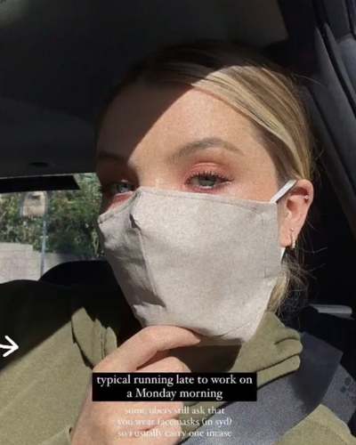 Clear Collective Reusable Mask Latte Tan | Adult | No Valve | Reusable Anti Odour Cotton Face Mask (In Stock)