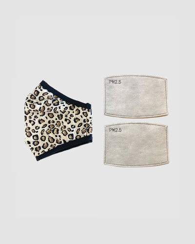 Clear Collective Reusable Mask Leopard Print | Adult | No Valve | Reusable Anti Odour Cotton Face Mask (In Stock)