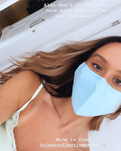 Clear Collective Reusable Mask Light Blue | Adult | No Valve | Reusable Anti Odour Cotton Face Mask