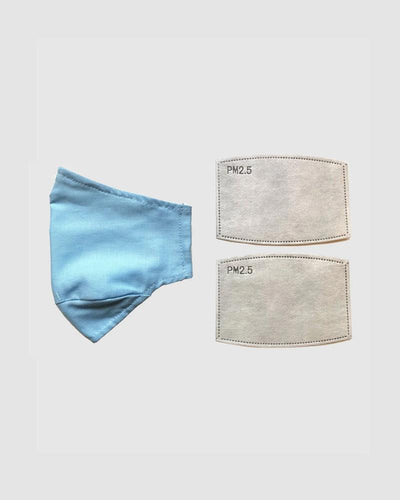 Clear Collective Reusable Mask Light Blue | Kids | No Valve | Reusable Anti Odour Cotton Face Mask (Restocking soon)