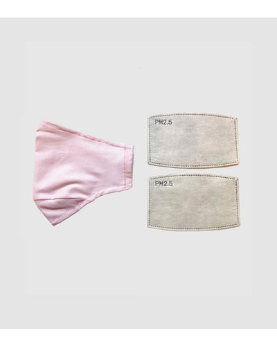 Clear Collective Reusable Mask Pastel Pink | Kids | No Valve | Reusable Anti Odour Cotton Face Mask (In Stock)