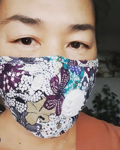 Clear Collective Reusable Mask with Valve Aloha | Adult | No Valve | Reusable Anti Odour Cotton Face Mask