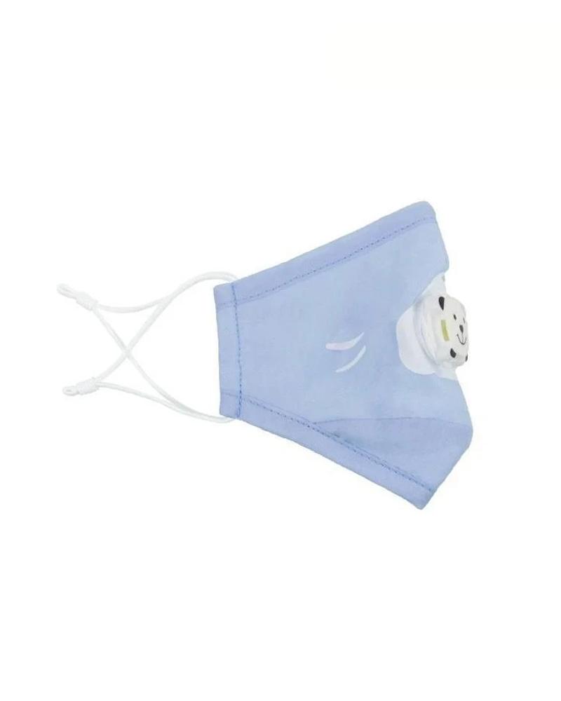 Clear Collective Reusable Mask with Valve Baby Blue | Kids | Valve | Reusable Anti Odour Cotton Face Mask