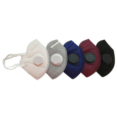 Clear Collective Reusable Mask with Valve Black | Adult | Valve | Disposable 3D Fold Face Mask