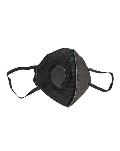Clear Collective Reusable Mask with Valve Black | Adult | Valve | Disposable 3D Fold Face Mask