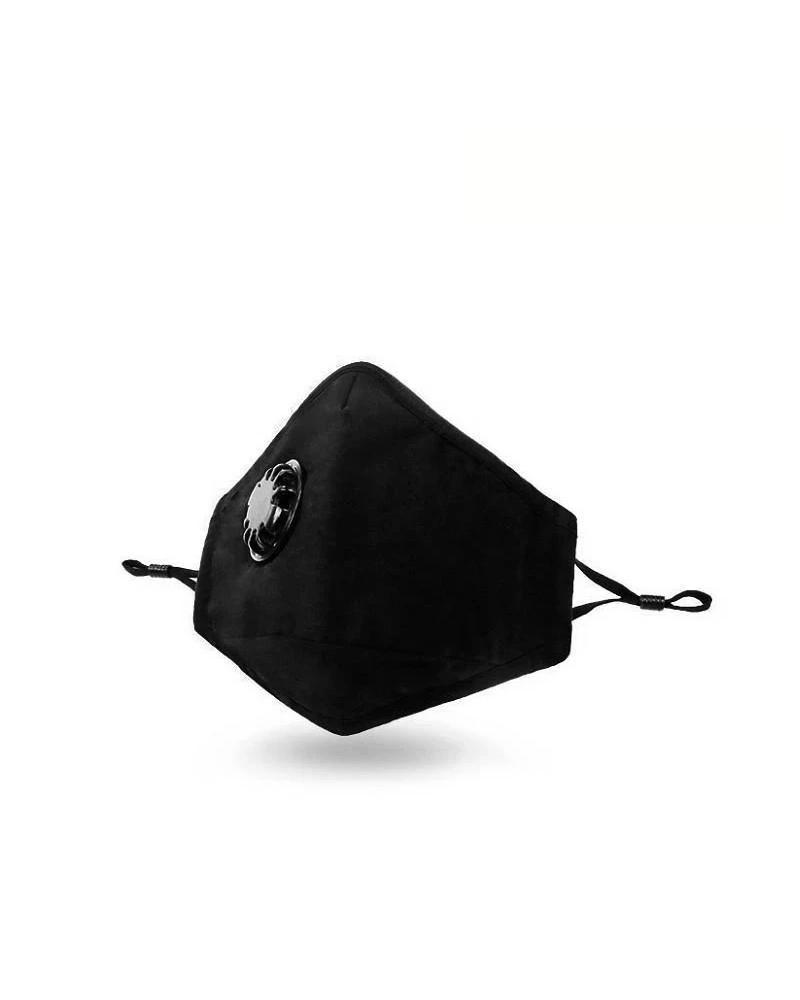 Clear Collective Reusable Mask with Valve Black | Adult | Valve | Reusable Anti Odour Cotton Face Mask (In Stock)