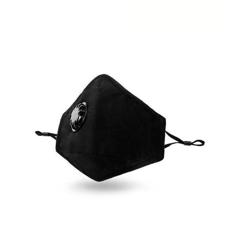 Clear Collective Reusable Mask with Valve Black | Adult | Valve | Reusable Anti Odour Cotton Face Mask (In Stock)