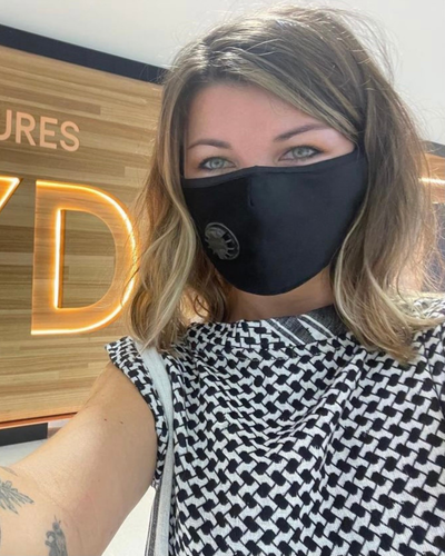 Clear Collective Reusable Mask with Valve Black Velvet | Adult | Valve | Reusable Face Mask (In Stock)