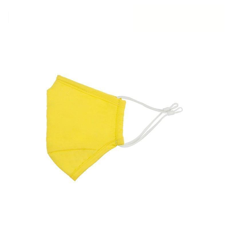 Clear Collective Reusable Mask with Valve Canary Yellow | Kids | Valve | Reusable Anti Odour Cotton Face Mask