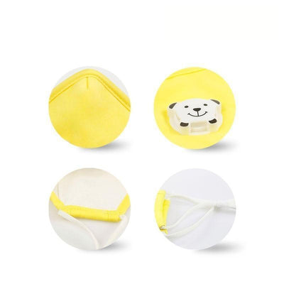 Clear Collective Reusable Mask with Valve Canary Yellow | Kids | Valve | Reusable Anti Odour Cotton Face Mask