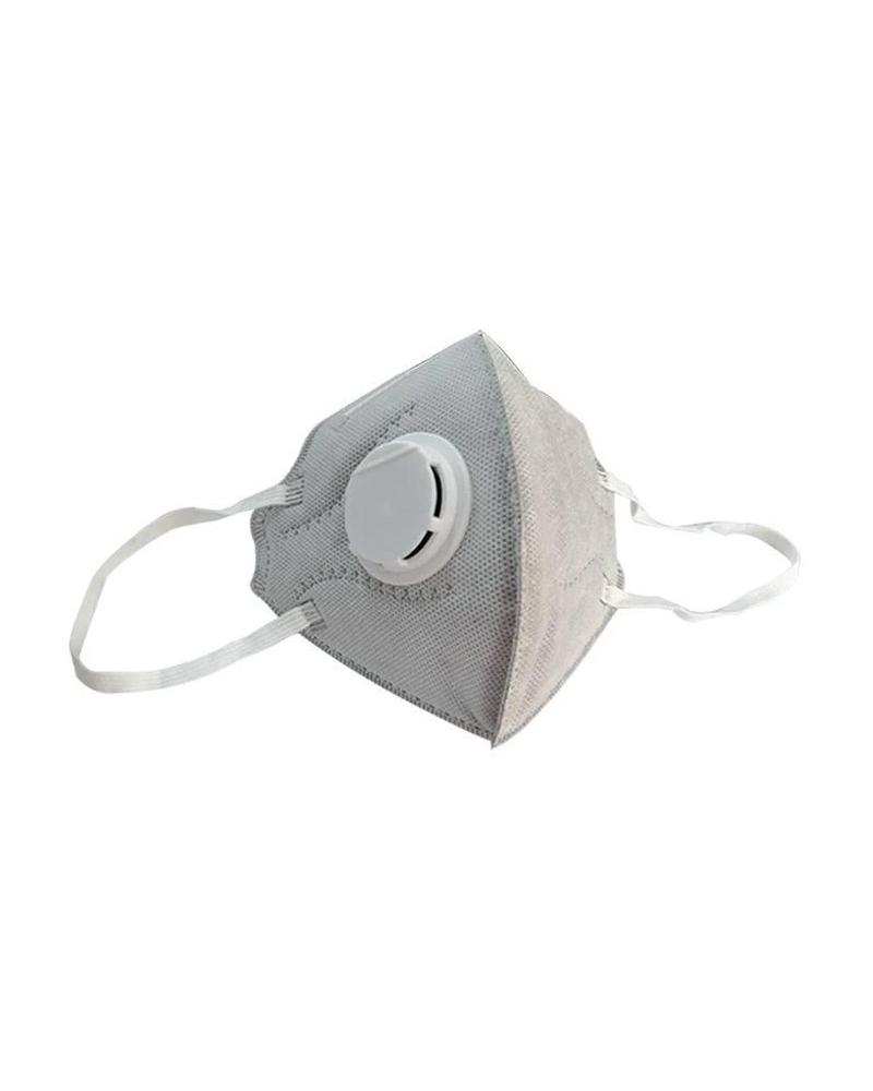 Clear Collective Reusable Mask with Valve Grey | Adult | Valve | Disposable 3D Fold Face Mask