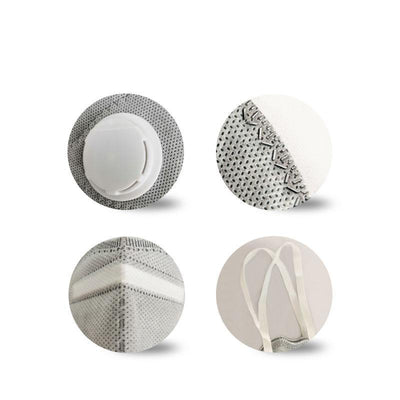 Clear Collective Reusable Mask with Valve Grey | Adult | Valve | Disposable 3D Fold Face Mask