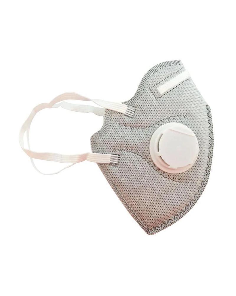 Clear Collective Reusable Mask with Valve Grey | Adult | Valve | Disposable 3D Fold Face Mask