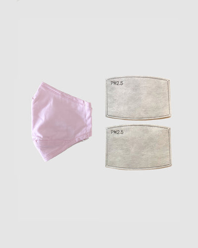 Clear Collective Reusable Mask with Valve Pastel Pink | Adult | No Valve | Reusable Anti Odour Cotton Face Mask (In Stock)