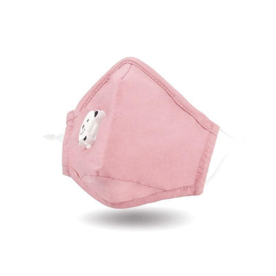 Clear Collective Reusable Mask with Valve Pink | Kids | Valve | Reusable Anti Odour Cotton Face Mask