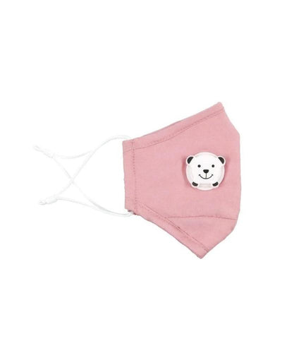 Clear Collective Reusable Mask with Valve Pink | Kids | Valve | Reusable Anti Odour Cotton Face Mask