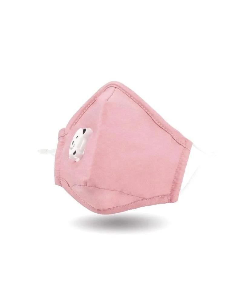 Clear Collective Reusable Mask with Valve Pink | Kids | Valve | Reusable Anti Odour Cotton Face Mask