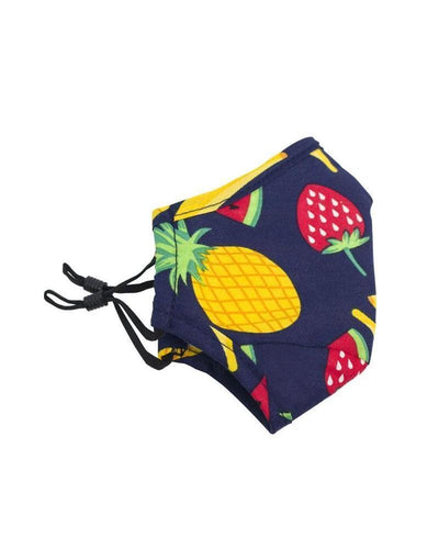 Clear Collective Reusable Mask with Valve Tropicana | Kids | No Valve | Reusable Anti Odour Cotton Face Mask