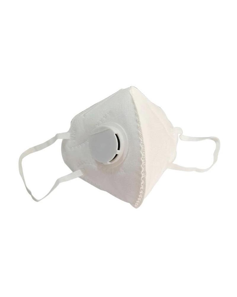 Clear Collective Reusable Mask with Valve White | Adult | Valve | Disposable 3D Fold Face Mask