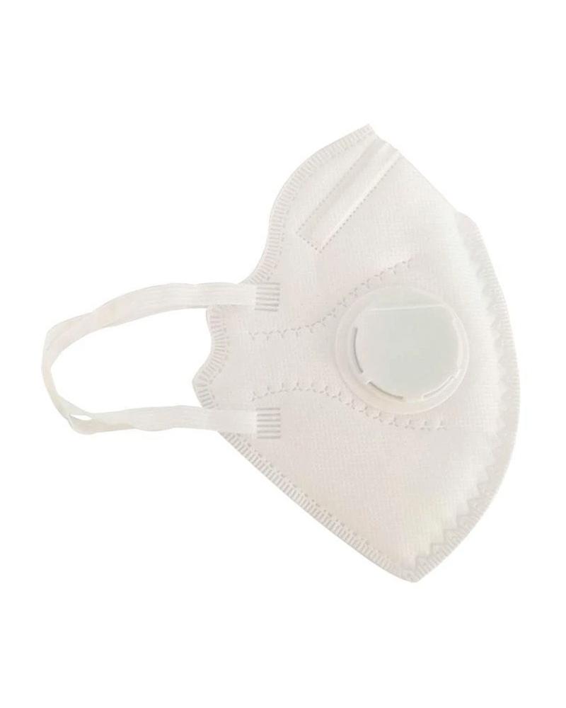 Clear Collective Reusable Mask with Valve White | Adult | Valve | Disposable 3D Fold Face Mask